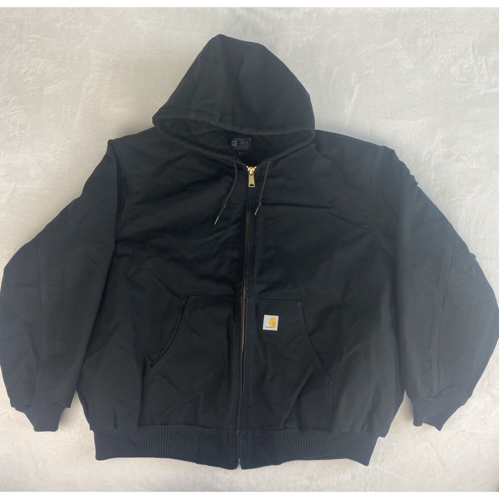 Carhartt 0J0140-M Duck Jacket Mens 3XL Black Loose Fit Work Wear Heavyweight